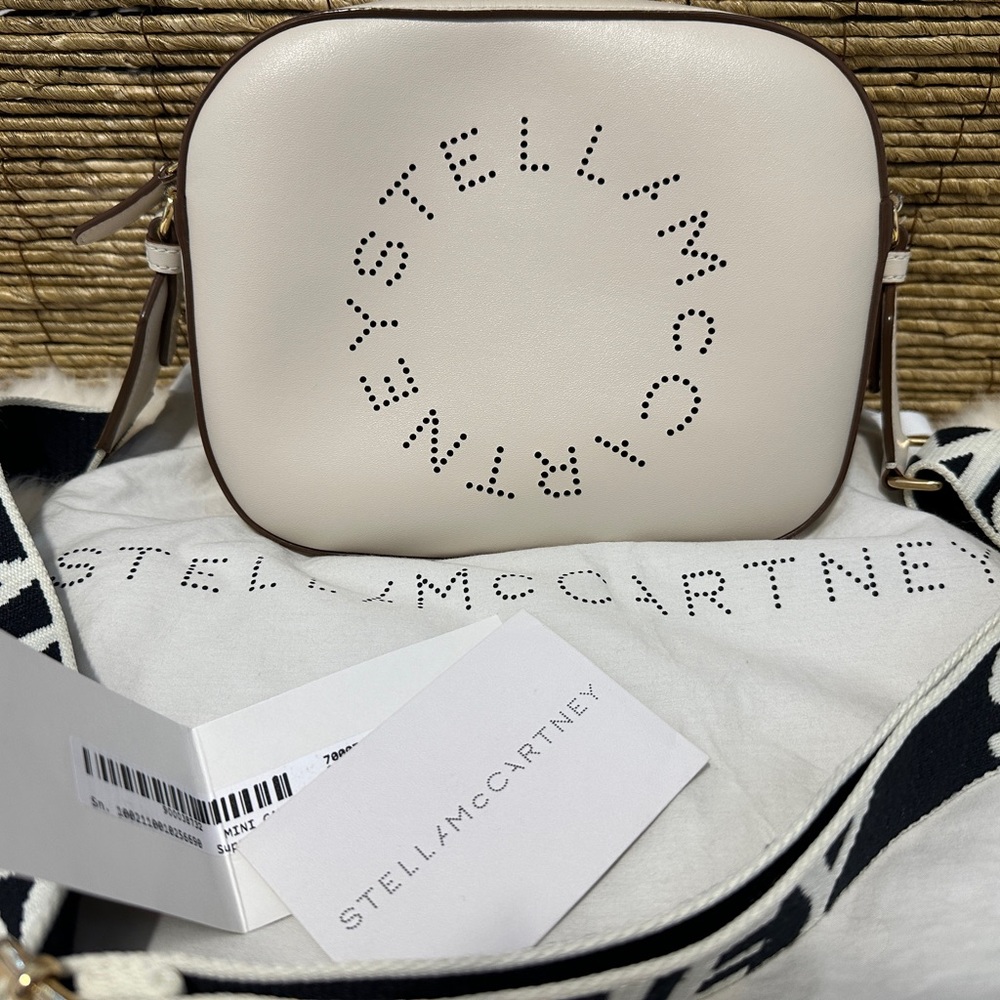 Stella McCartney Logo Mini Bag / Camera Bag off white